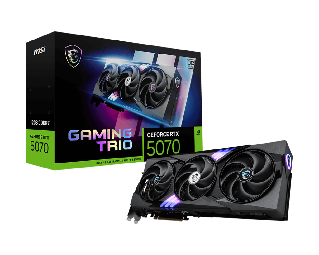 TARJETA DE VIDEO MSI GEFORCE RTX 5070 12GB GAMING TRIO OC