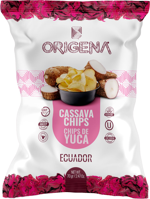 Natural Cassava Chips Bag x 80gr