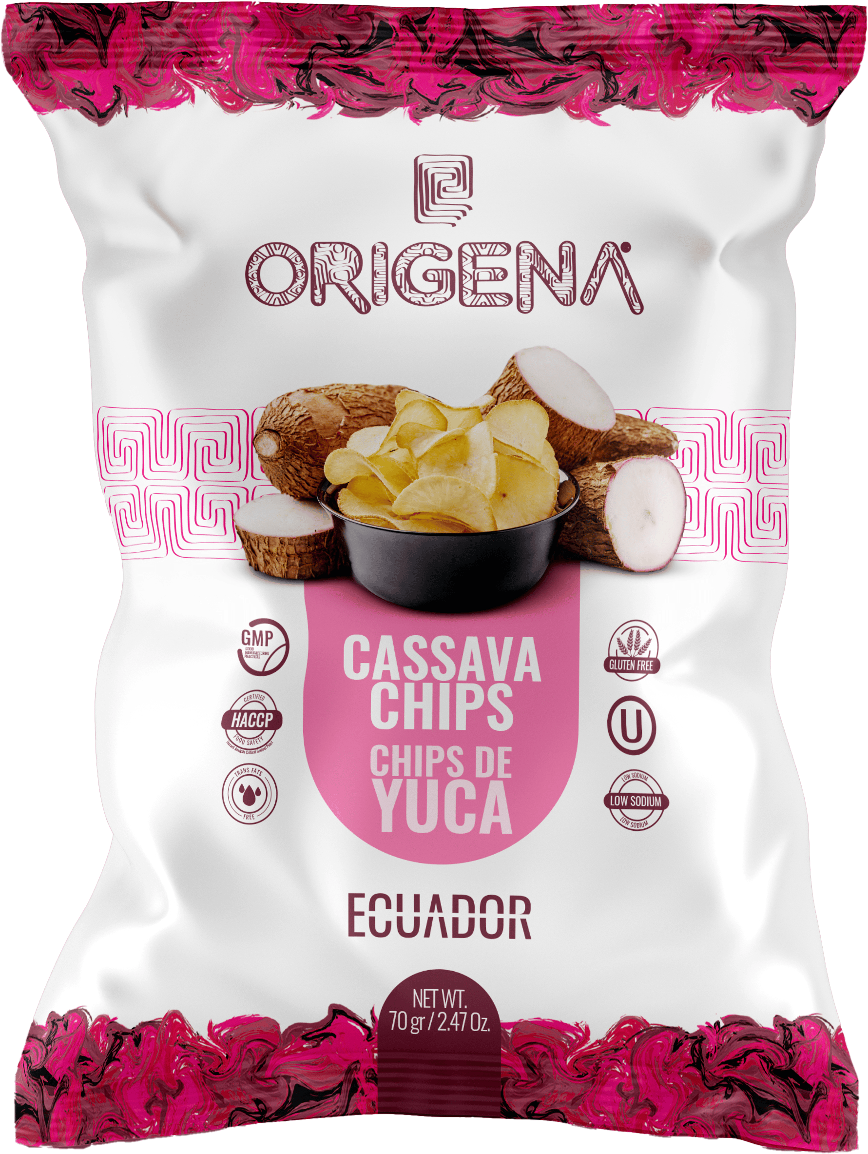 Natural Cassava Chips Bag x 80gr