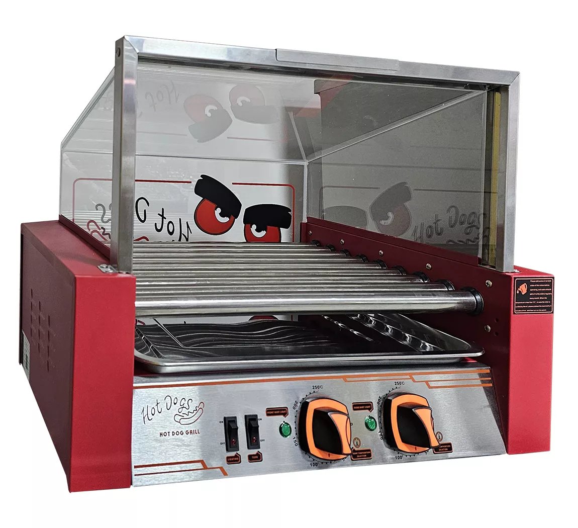 Máquina de Hotdog 9 Tubos 1.84 Kw Temperatura 50-250°C