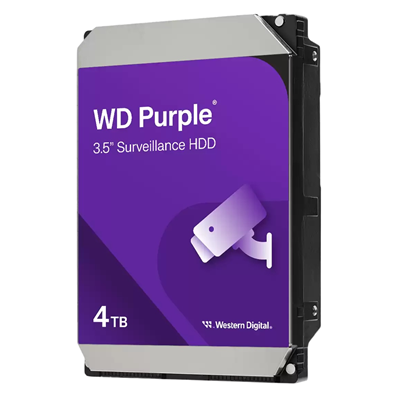 DISCO DURO PARA VIDEOVIGILANCIA WESTERN DIGITAL PURPLE 4 TERAS 24/7 PC NVR DVR SATA 6.0GB/S 3.5INC 5400 RPM