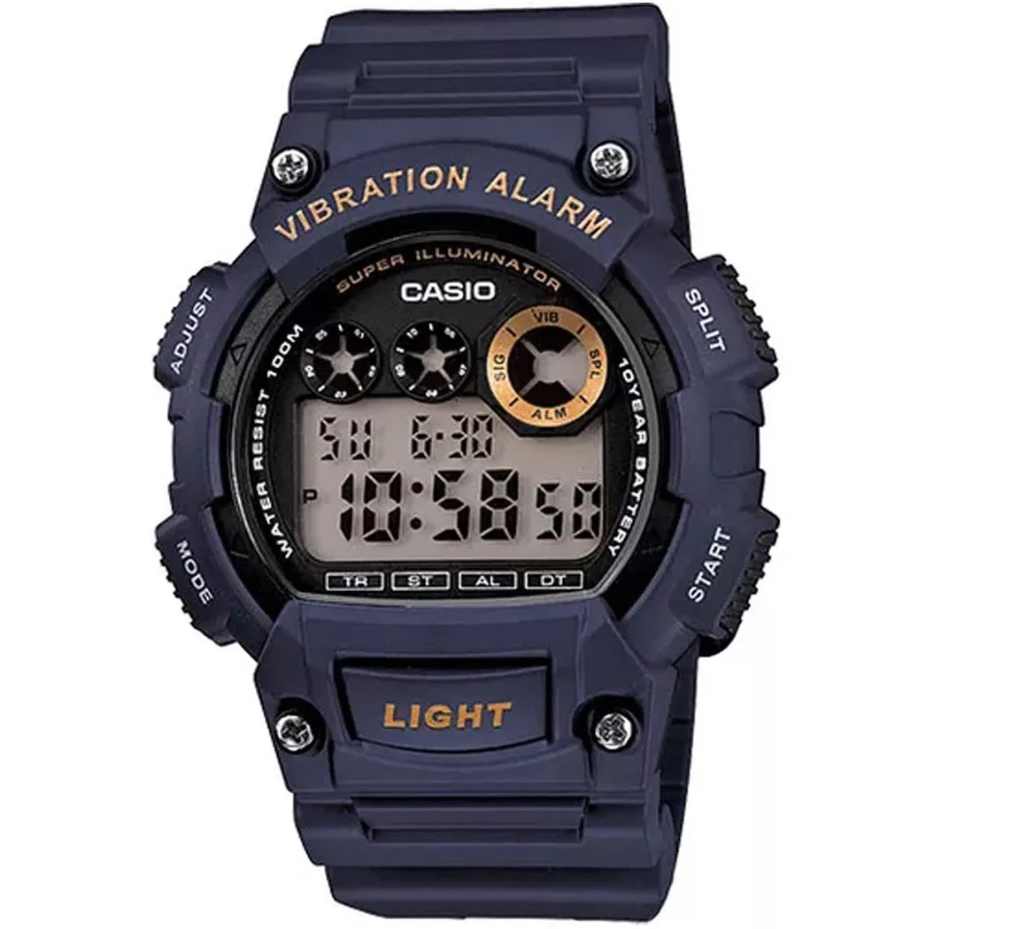 Casio Reloj Correa Resina Alarma Diaria Resistente al Agua