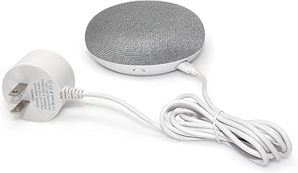 Adaptador de corriente de google home mini 6.6ft black