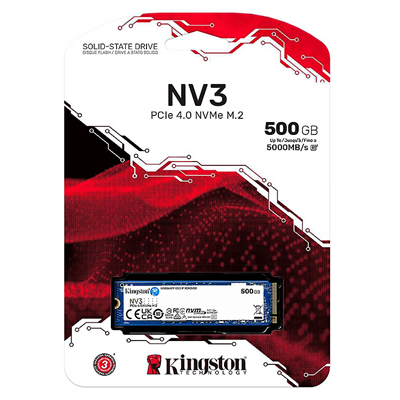 SSD DISCO SOLIDO KINGSTON NV3 500GB M.2 PCIE 4.0 NVME SNVS-500G 5000MB/S