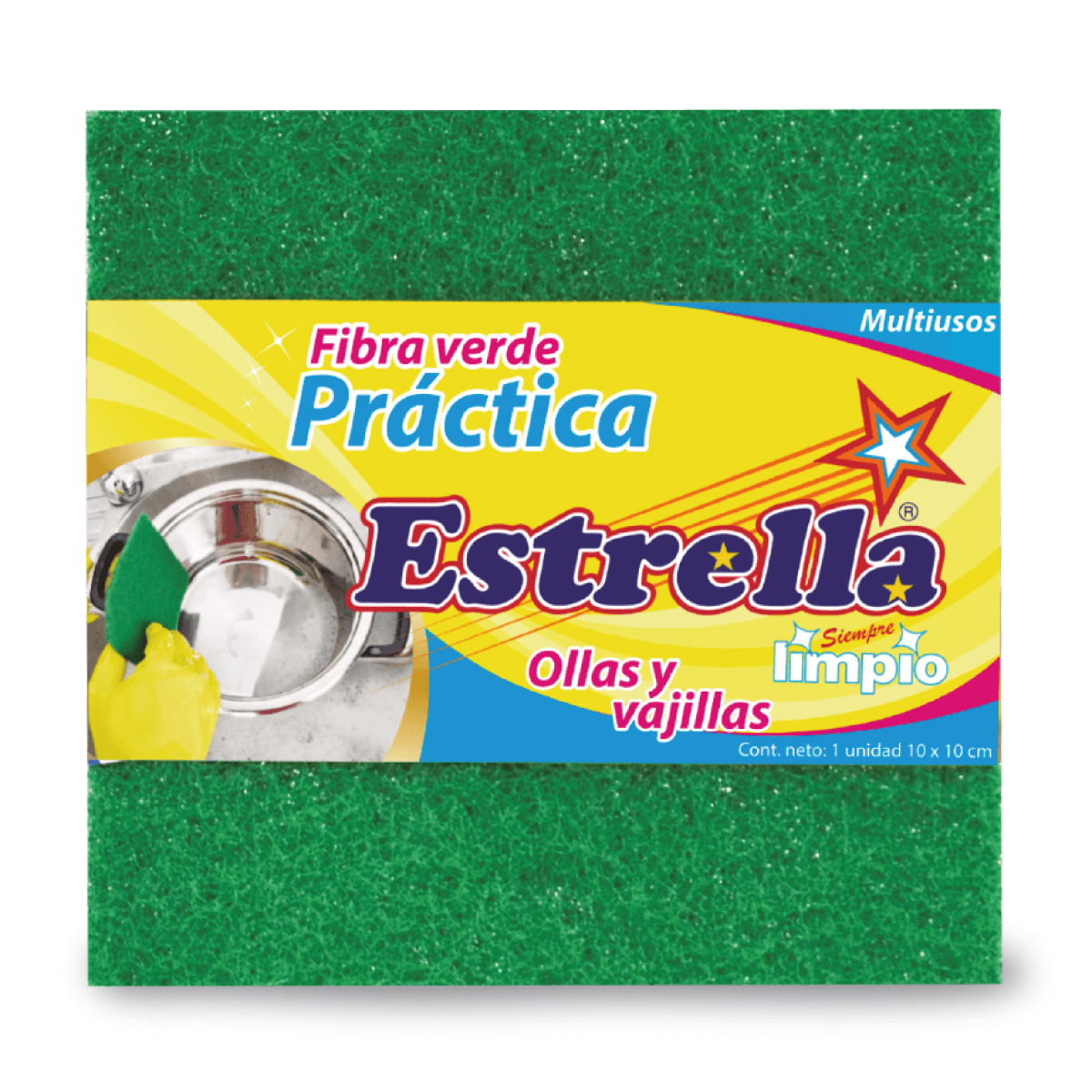ESTROPAJO FIBRA VERDE ESTRELLA