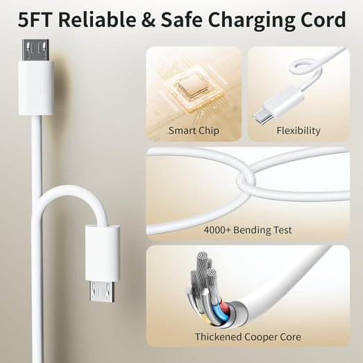 Adaptador de corriente de google home mini 6.6ft black