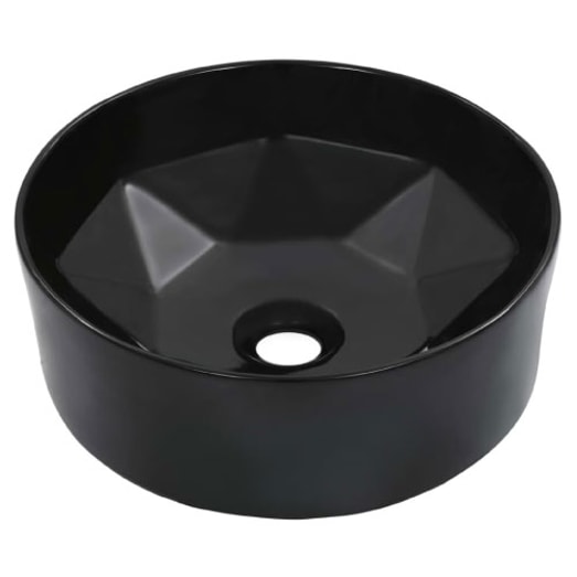LAVABO REDONDO NEGRO MATE 410X410X150MM 4GNT111