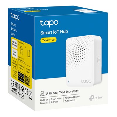 CONTROLADOR HUB TP-LINK TPLINK TAPO H100  INTELIGENTE   ALARMA   TIMBRE  HASTA 64 DISPOSITIVOS 19 TONOS