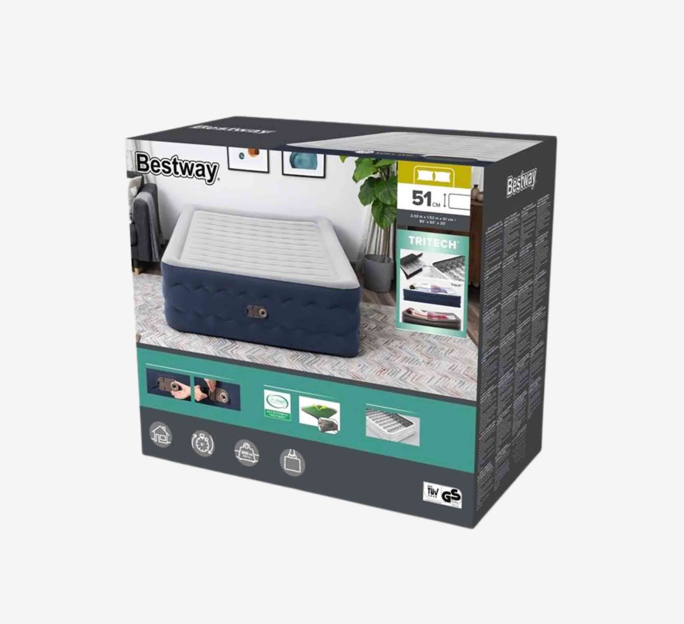 Bestway Colchón Inflable │ Tritech │ Tamaño Queen