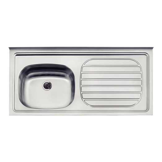 FREGADERO ACERO INOX.1POZO 80X50CM DER. TRAMONTINA