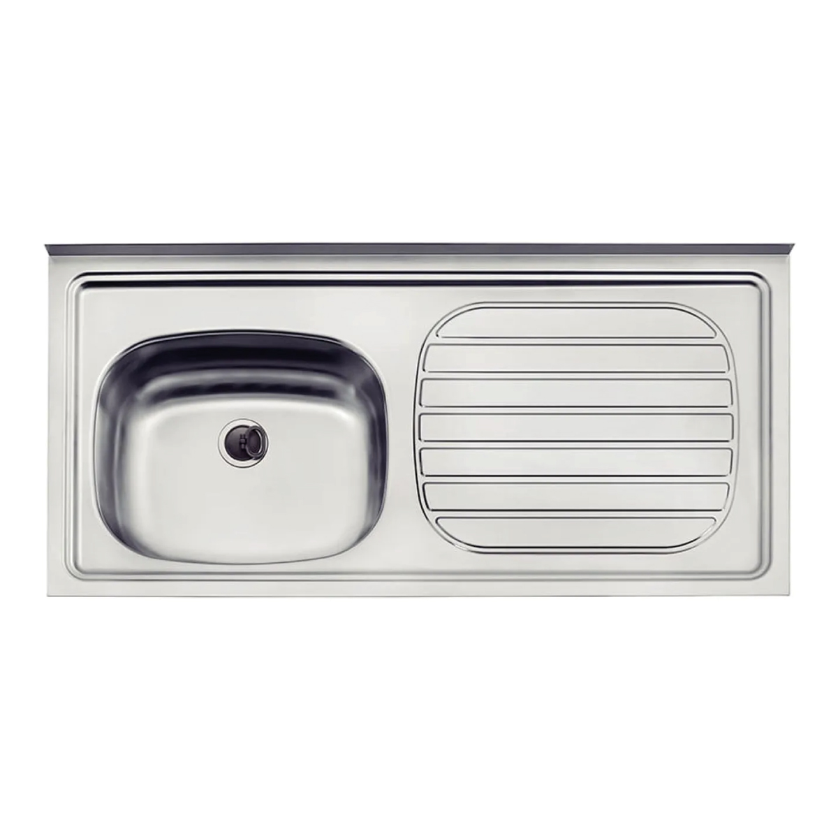 FREGADERO ACERO INOX.1POZO 80X50CM DER. TRAMONTINA