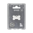 My Family Identificadores Placa Basic Aluminio Hueso Pequeño Perro Gris *1
