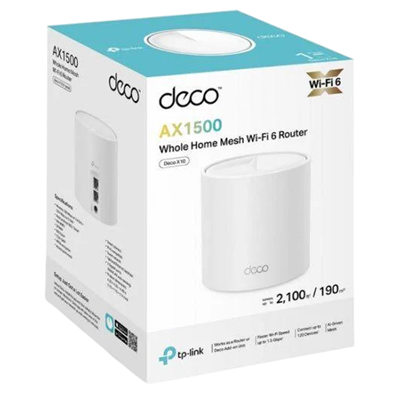 DECO X10 SISTEMA MESH WIFI 6 TP-LINK TPLINK AX1500 FOR HOME 1 PACK 1500 MBPS BLANCO