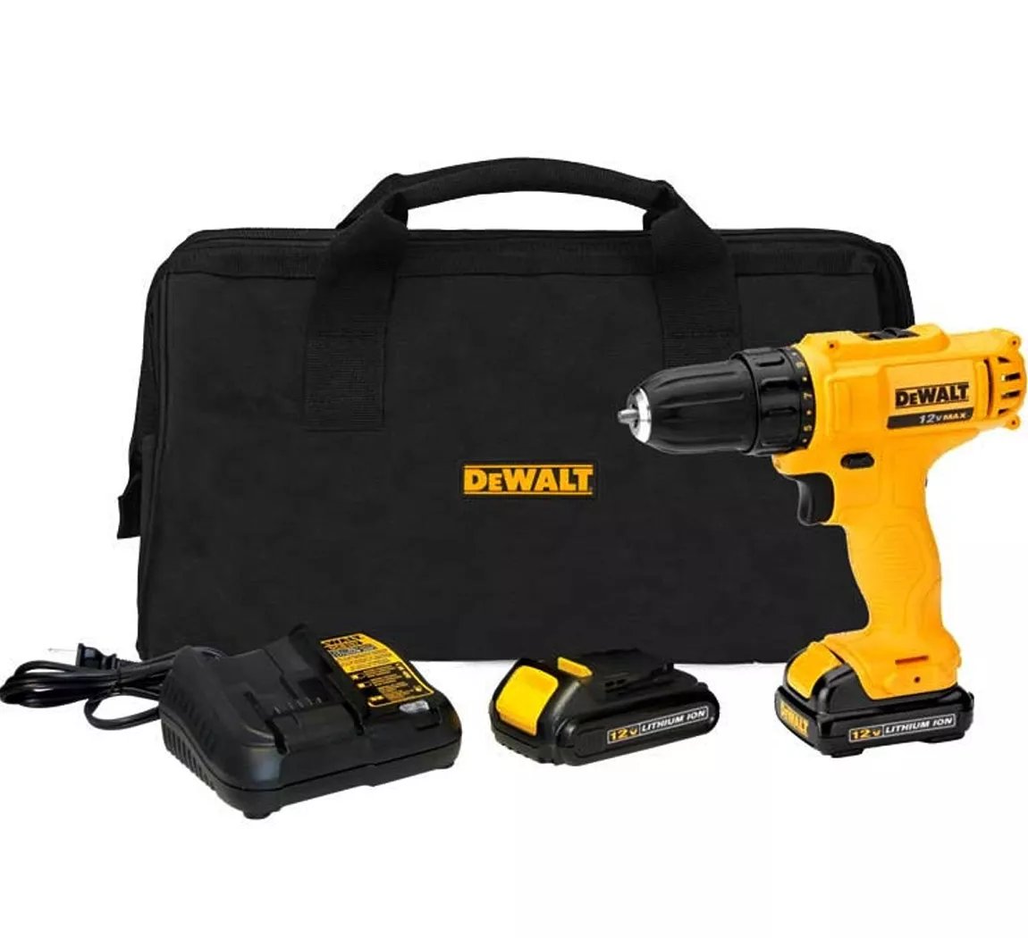 Dewalt Taladro Inalámbrico 12 V 1500 Rpm + Batería Y Estuche
