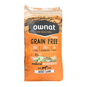 Ownat Balanceado Seco Para Perro Adulto Grain Free Sabor Cordero*12Kg