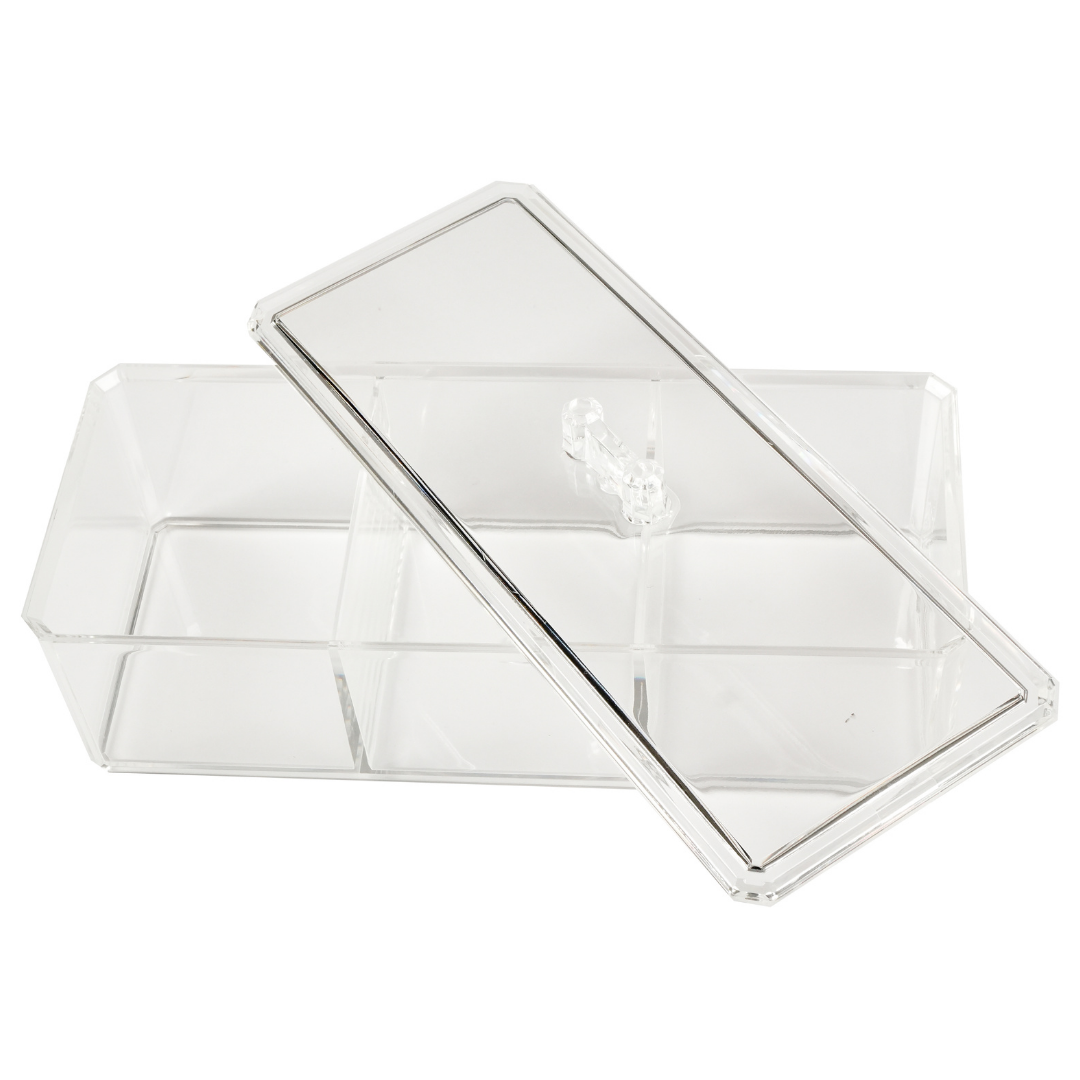 Organizador con tapa de 3 divisiones
