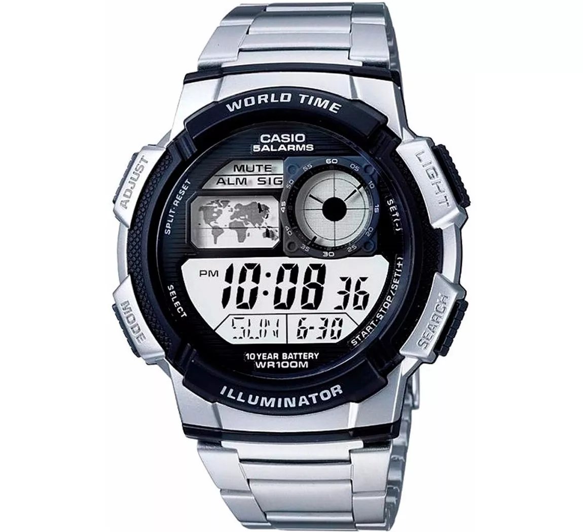 Casio Reloj Ae-1000wd-1av 10 Bar Hora Mundial