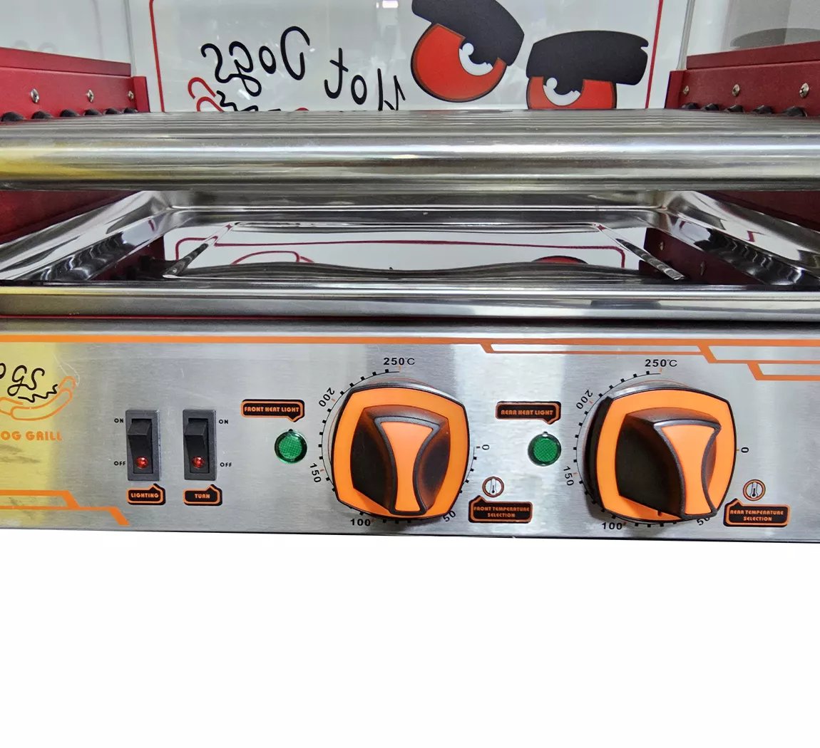 Máquina de Hotdog 9 Tubos 1.84 Kw Temperatura 50-250°C