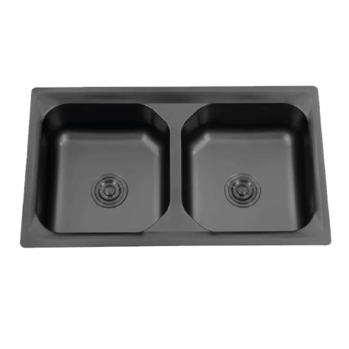 FREGADERO 80X50CM 2PZ. INOX NEGRO SD8050