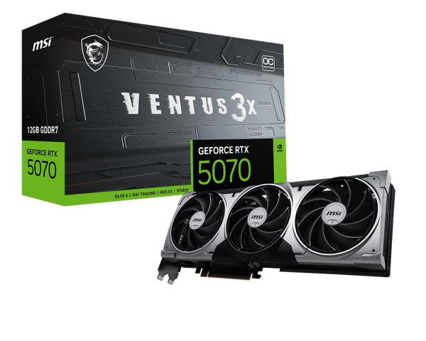 TARJETA DE VIDEO MSI GEFORCE  RTX™ 5070 12G VENTUS 3X OC