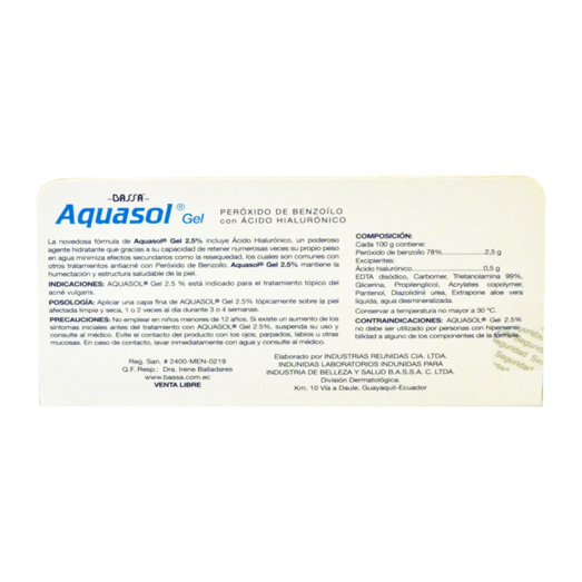 Aquasol Gel 2.5% Tubo*30G
