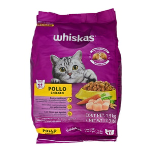Whiskas Alimento Seco Gato Adulto Pollo/Leche *1.5Kg