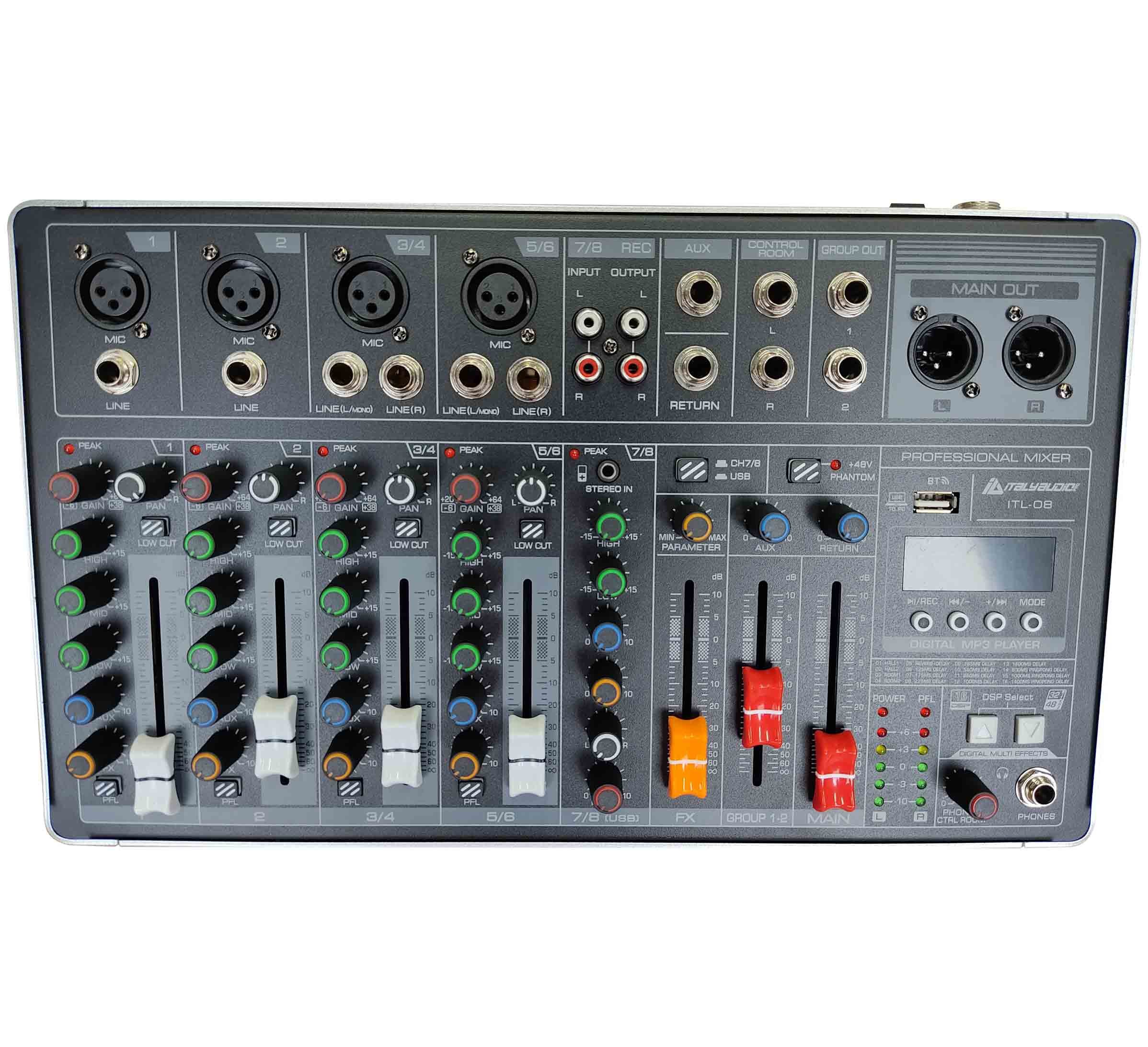 italy audio consola - 8 canales