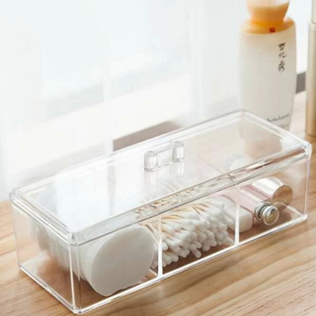 Organizador con tapa de 3 divisiones