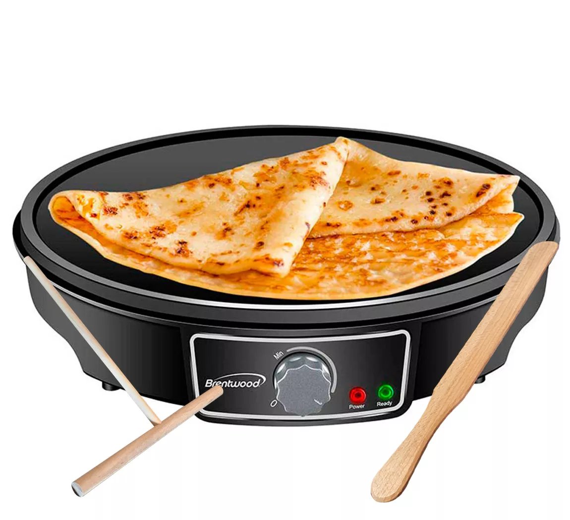 Brentwood Máquina para Crepe 12" o 30 cm Potencia 1000W