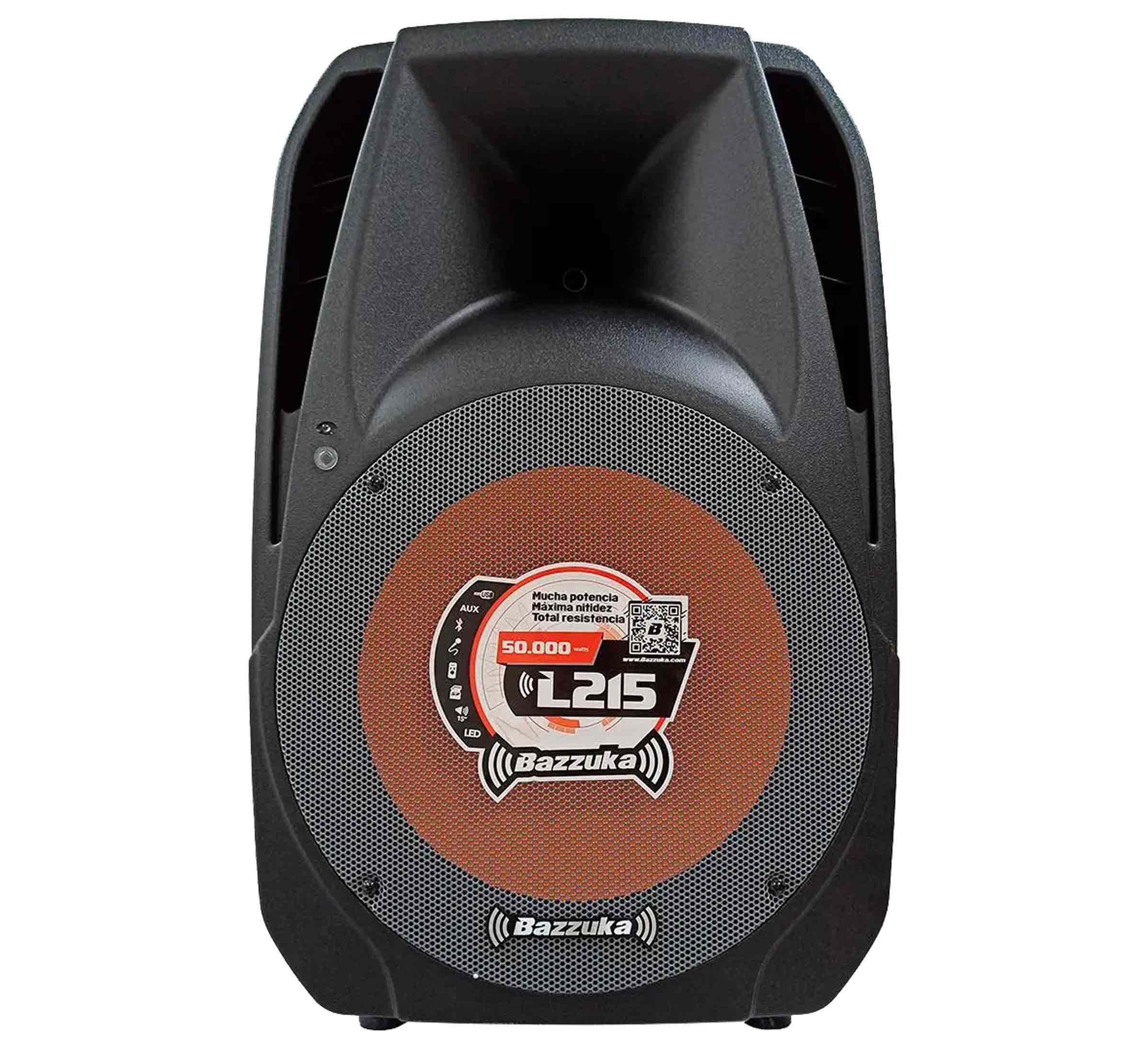 Bazzuka Parlante Activo Amplificado + Mic  | 15”| luz led