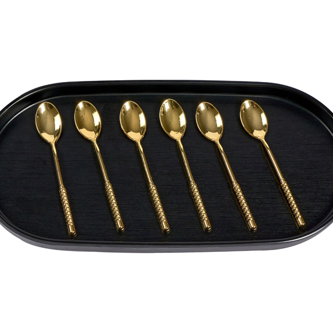 Cucharitas doradas BOLITAS x6