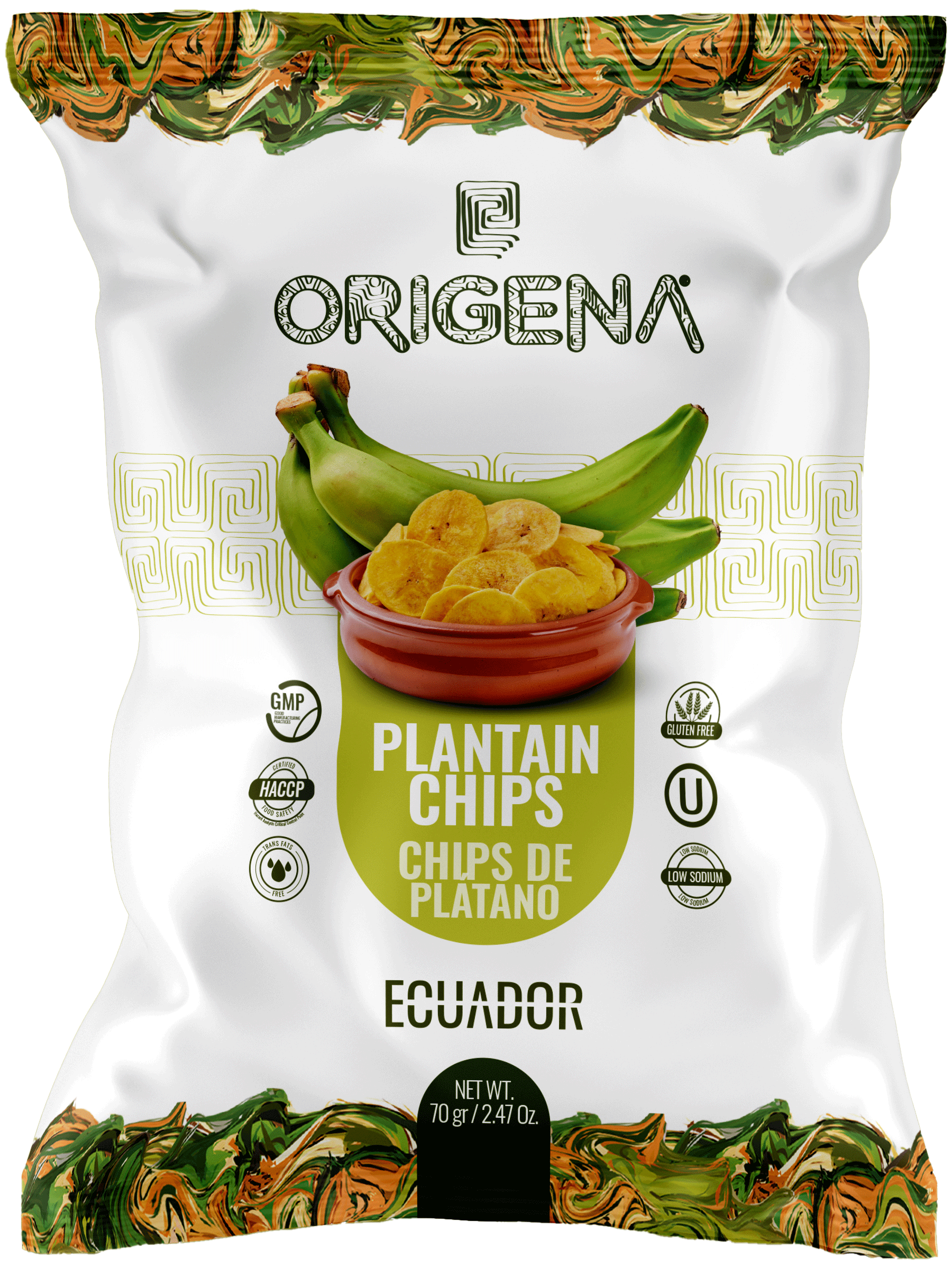 Original Salty Plantain Chips Bag x 80gr