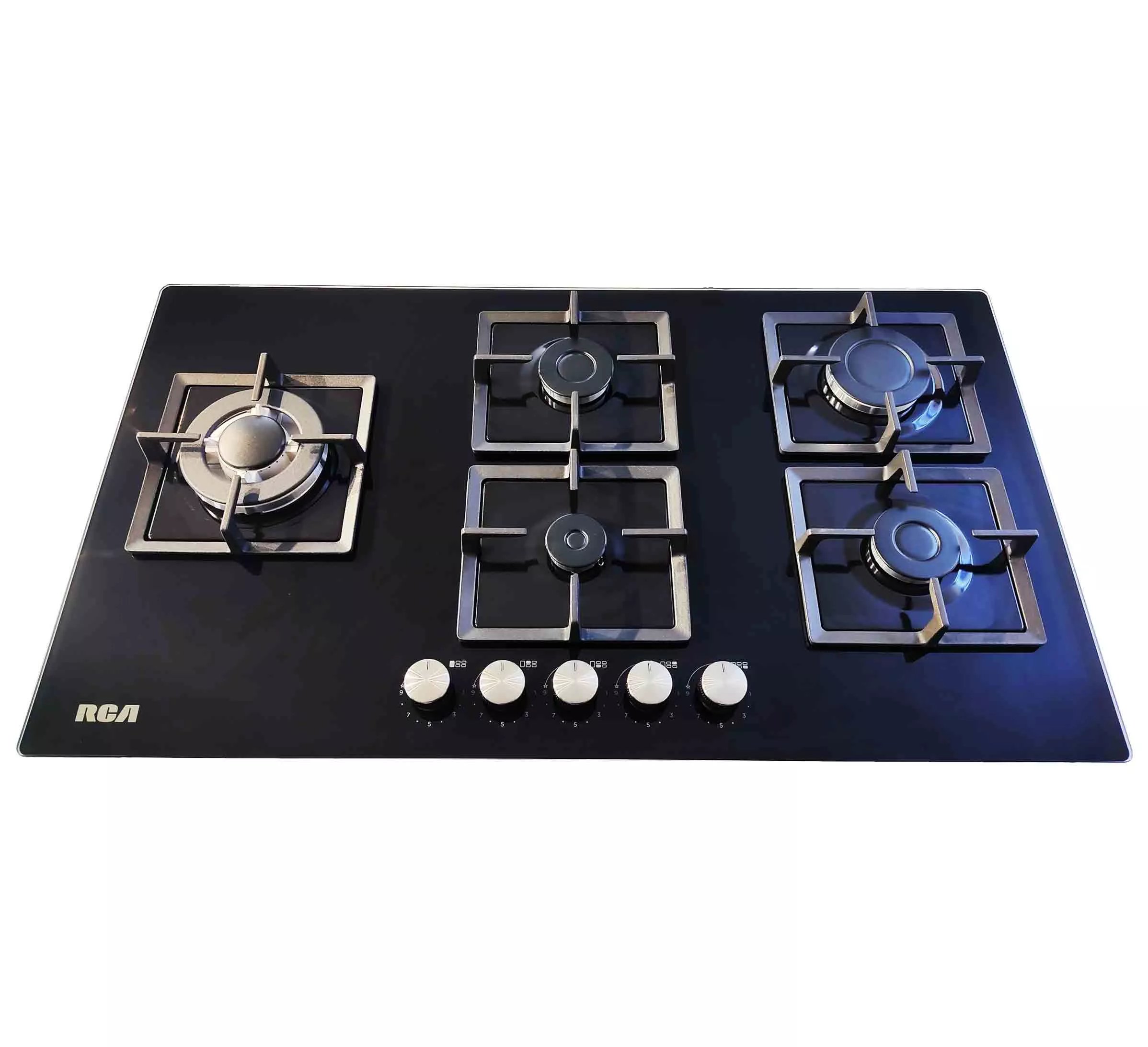 Rca encimera 5 quemadores | vidrio templado  | triple corona