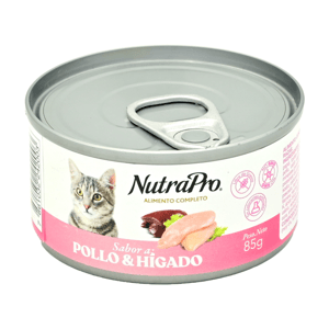 Nutrapro Alimento Humedo Gato Pollo/Higado Lata*85G