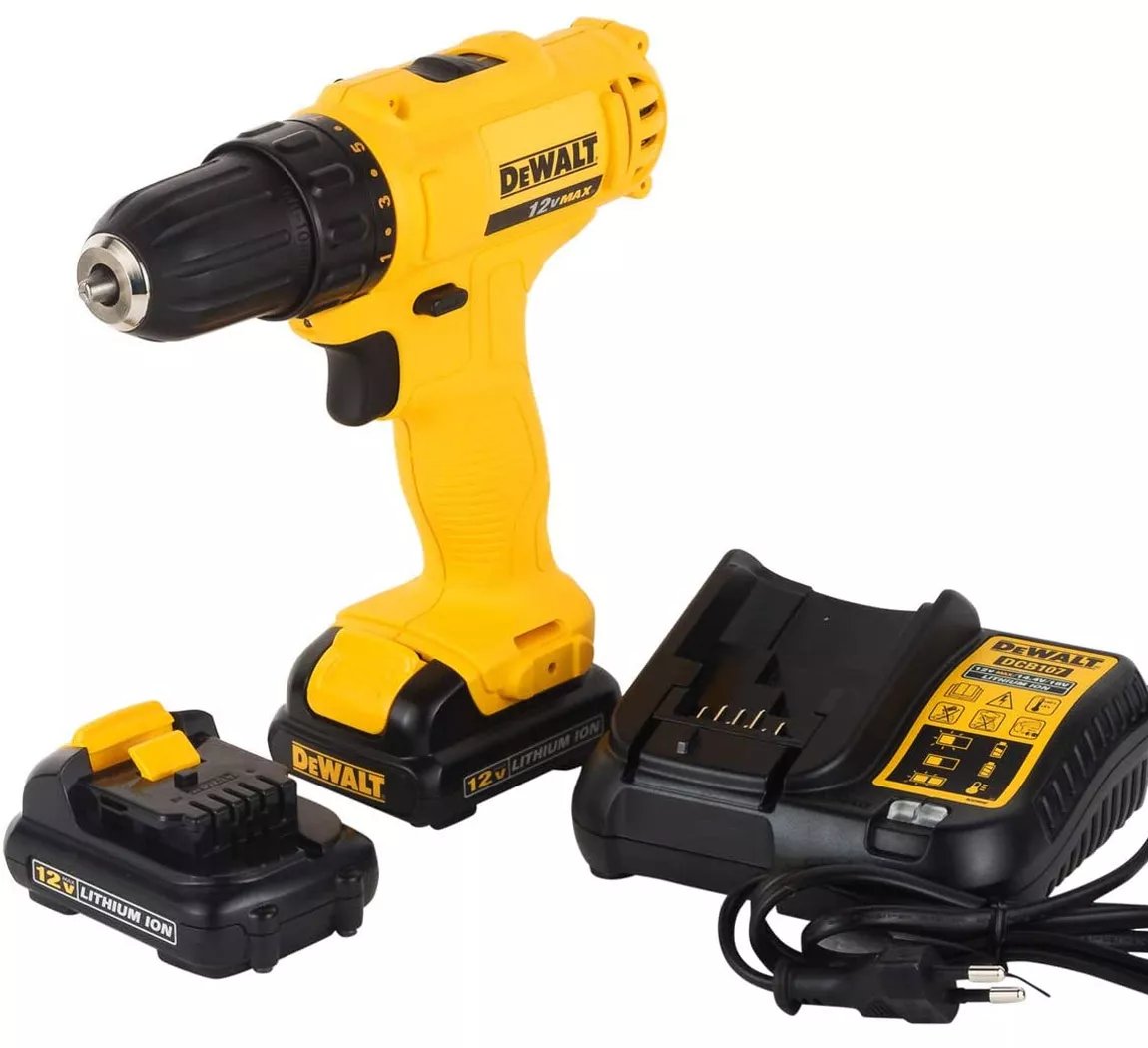 Dewalt Taladro Inalámbrico 12 V 1500 Rpm + Batería Y Estuche