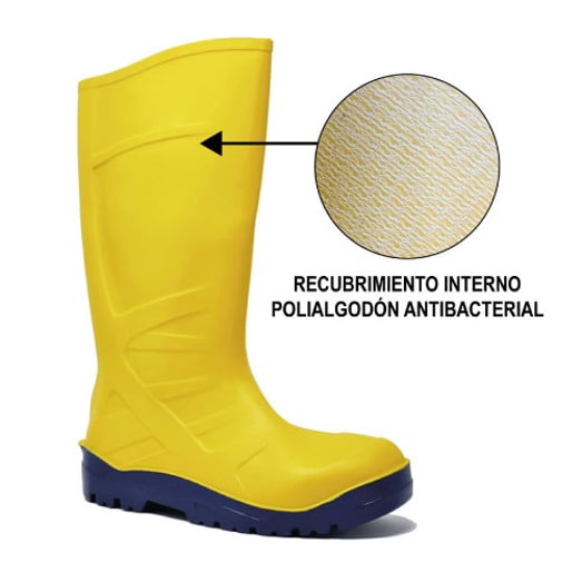 BOTA CAUCHO N38 C/F 4X4 AMARILLA
