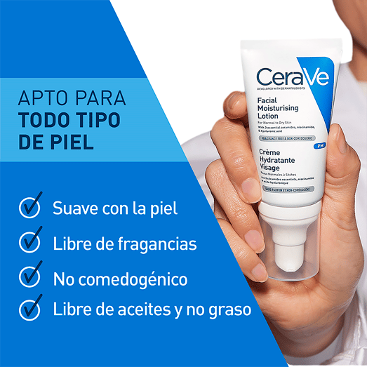 Cerave Loción Facial Moistur Pm 52 ml