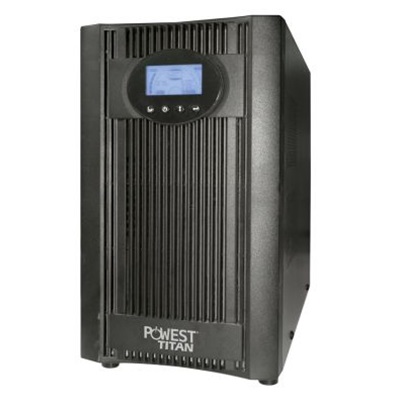 UPS ONLINE POWEST TITAN ENTRADA Y SALIDA A 220 VOLTIOS, 3KVA 3000 VATIOS Y 2700 WATTS MONOFASICO CON 4 TOMAS LT-7406
