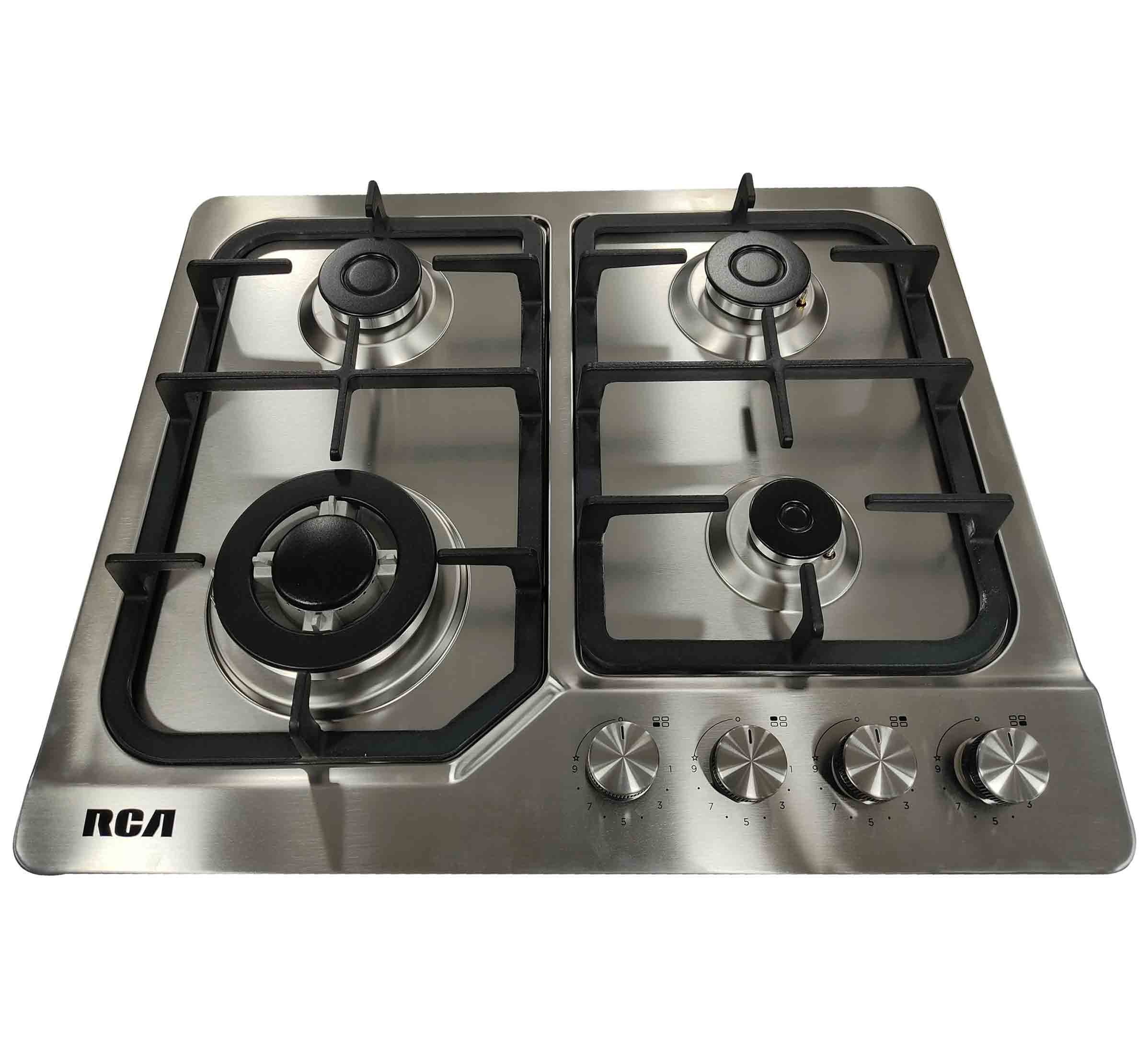 Rca Encimera A Gas 4 Hornillas Encendido Eléctrico Acerada