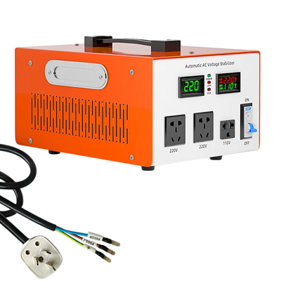 REGULADOR ESTABILIZADOR DE VOLTAJE TANGGUO TG-310R DE 5000 WATTS MONOFASICO AUTOMATICO ENTRADA 220V SALIDA 110V Y 220V