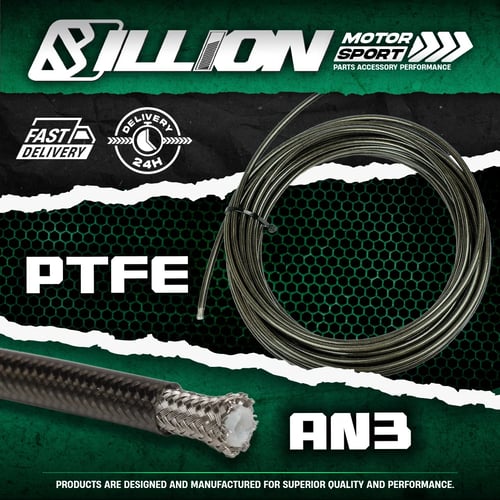 Billion สายน้ำมันเบรค PTFE AN3 (KEVLAR)