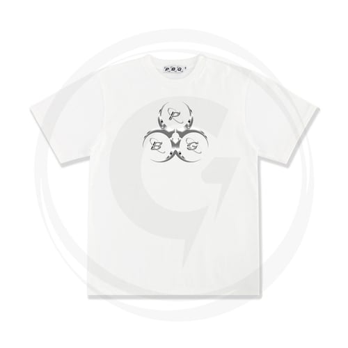 PRETTYBOYGEAR SILVER BIOHAZARD T-SHIRT WHITE