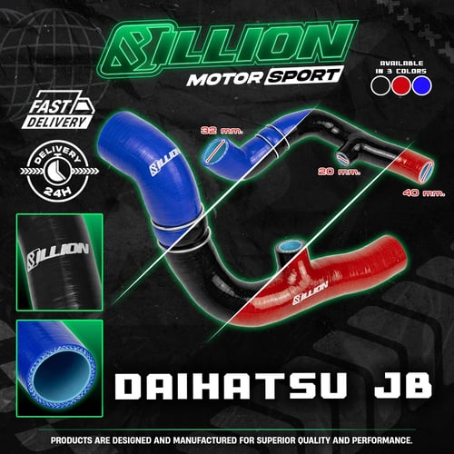 ท่อกรองอากาศ Billion Daihatsu เครื่อง JB [BLACK]