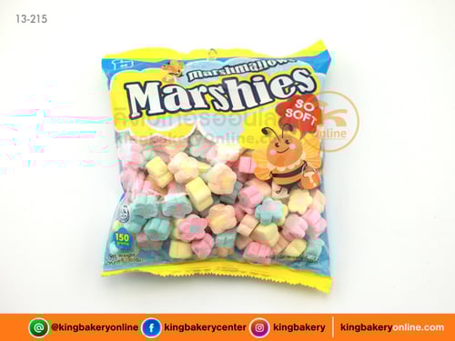 มาร์ชแมลโล่คละสีรูปดอกไม้ 150กรัม