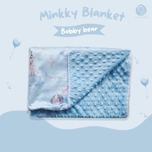 CoCoono silky minkky dots (ผ้าห่มมิ้งกี้ดอทจาก Michael miller)