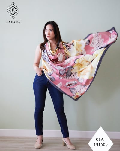 ผ้าพันคอ ผ้าคลุมไหล่ผืนใหญ่ 01A-131609