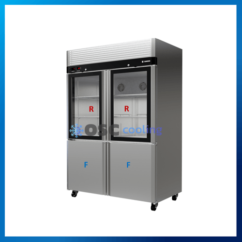 ตู้แช่ 2 ระบบ ประตูกระจก สเตนเลสเกรด304  [RDS-1325i]