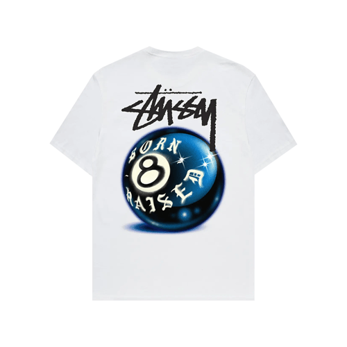 STUSSY X BXR 8 BALL T-SHIRT WHITE