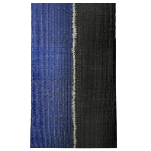 Harmonious black&blue mat