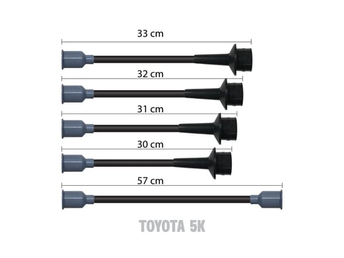 ชุดสายหัวเทียน MSD สำหรับเครื่อง Toyota 5K สีดำ